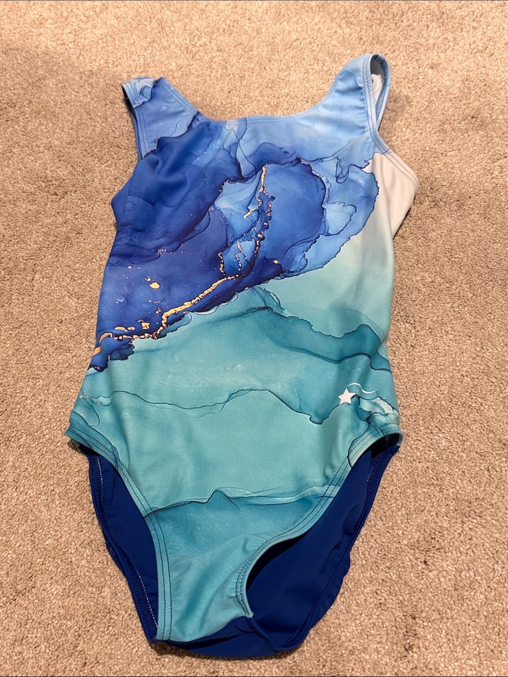 Kids Blue Marble One-Piece Bodysuit